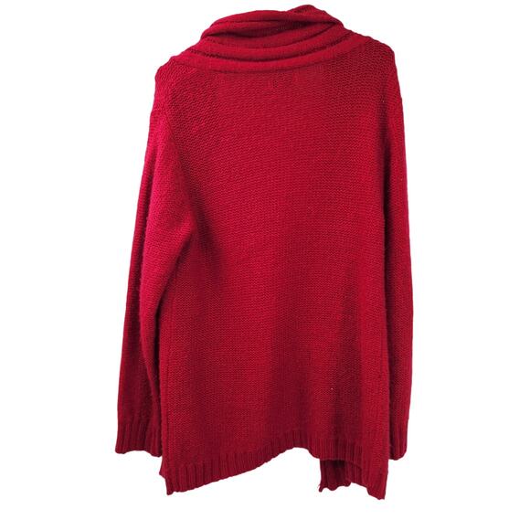 Kim Rogers Red Open Front Cardigan Sweater Womens Size Extra Large XL - Picture 2 of 3